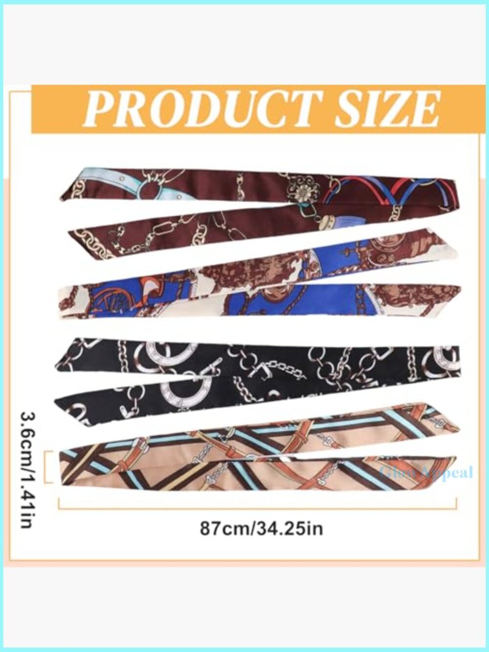 24-Piece Satin Scarf Set, Versatile Hair & Handbag Accessories - Picture 3 of 7